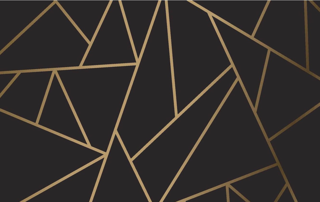 Black and gold mosaic triangles