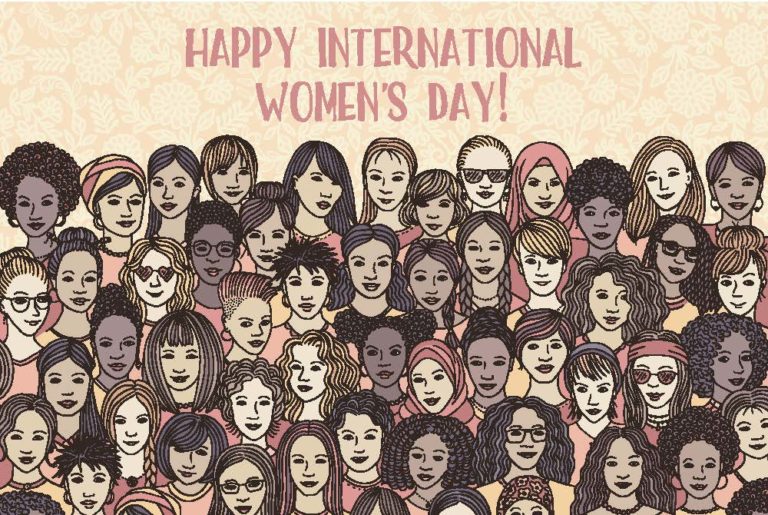 Illustration of dozens of diverse women for International Women’s Day.