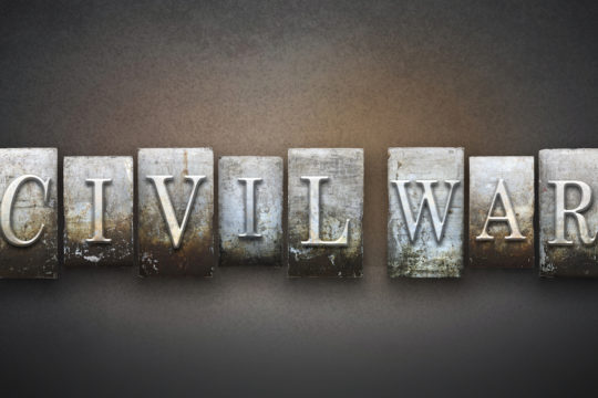 'Civil War’ spelled out in vintage type