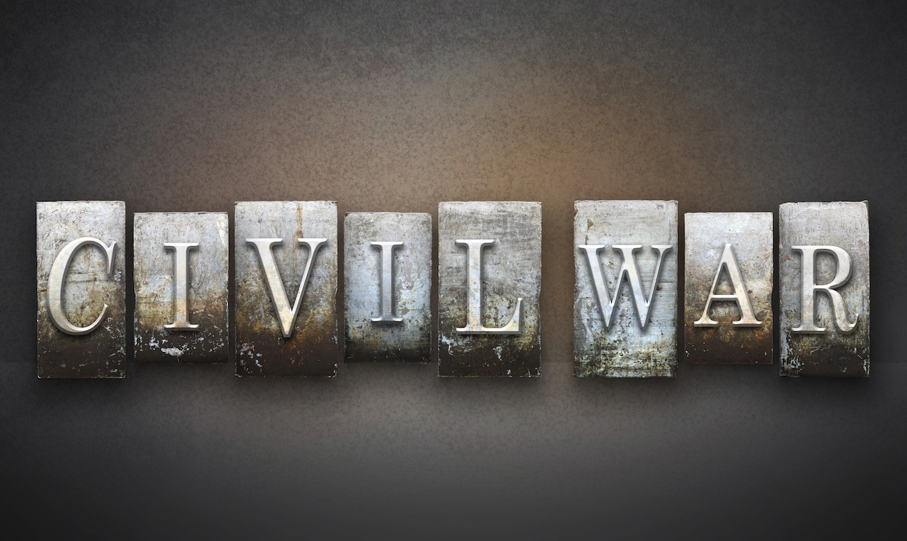 'Civil War’ spelled out in vintage type