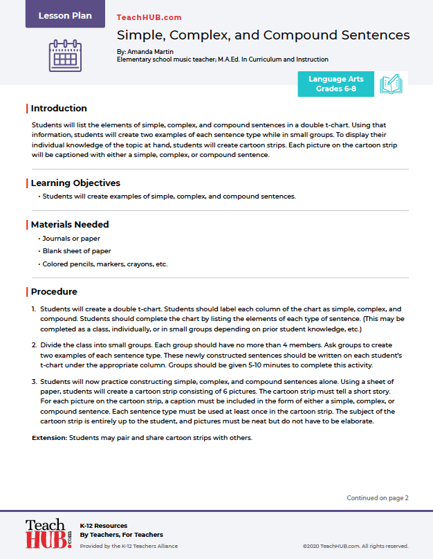 Simple, Complex, and Compound Sentences-sm