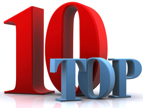 The words “Top 10” in front of a white background